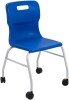 Titan Move Four Leg with Castors - (14+ Years) 470mm Seat Height - Blue