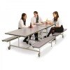 Spaceright Rectangular Mobile Folding Bench Unit - 735mm High