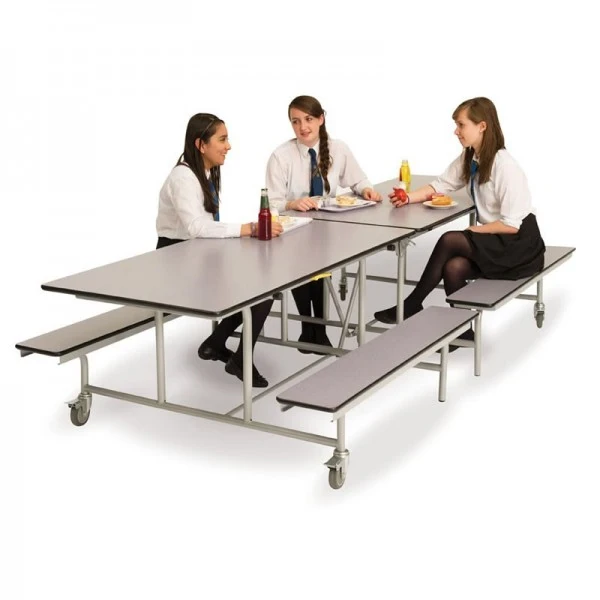 Spaceright Rectangular Mobile Folding Bench Unit - 735mm High