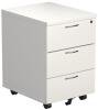 TC Mobile Pedestal 3 Drawers - White