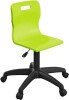 Titan Swivel Senior Chair with Black Base - (11+ Years) 460-560mm Seat Height - Lime