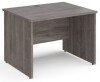 Dams Maestro 25 Rectangular Desk with Panel End Legs - 1000 x 800mm - Grey Oak