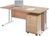 Dams Executive Pedestal 2 Drawers - 426 x 600mm - Beech