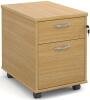 Dams Executive Pedestal 2 Drawers - 426 x 600mm - Oak