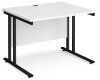 Dams Maestro 25 Rectangular Desk with Twin Cantilever Legs - 1000 x 800mm - White