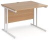Dams Maestro 25 Rectangular Desk with Twin Cantilever Legs - 1000 x 800mm - Beech