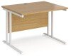 Dams Maestro 25 Rectangular Desk with Twin Cantilever Legs - 1000 x 800mm - Oak