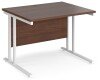Dams Maestro 25 Rectangular Desk with Twin Cantilever Legs - 1000 x 800mm - Walnut