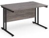 Dams Maestro 25 Rectangular Desk with Twin Cantilever Legs - 1200 x 800mm - Grey Oak