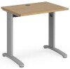 Dams TR10 Rectangular Desk with Cable Managed Legs - 800mm x 600mm - Oak