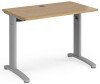 Dams TR10 Rectangular Desk with Cable Managed Legs - 1000mm x 600mm - Oak