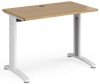 Dams TR10 Rectangular Desk with Cable Managed Legs - 1000mm x 600mm - Oak