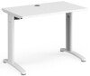 Dams TR10 Rectangular Desk with Cable Managed Legs - 1000mm x 600mm - White