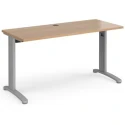 Dams TR10 Rectangular Desk with Cable Managed Legs - 1400mm x 600mm