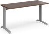 Dams TR10 Rectangular Desk with Cable Managed Legs - 1400mm x 600mm - Walnut