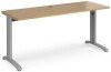Dams TR10 Rectangular Desk with Cable Managed Legs - 1600mm x 600mm - Oak