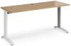 Dams TR10 Rectangular Desk with Cable Managed Legs - 1600mm x 600mm - Oak