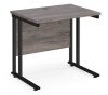 Dams Maestro 25 Rectangular Desk with Twin Cantilever Legs - 800 x 600mm - Grey Oak