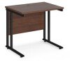 Dams Maestro 25 Rectangular Desk with Twin Cantilever Legs - 800 x 600mm - Walnut