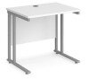 Dams Maestro 25 Rectangular Desk with Twin Cantilever Legs - 800 x 600mm - White