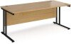 Dams Maestro 25 Rectangular Desk with Twin Cantilever Legs - 1800 x 800mm - Oak