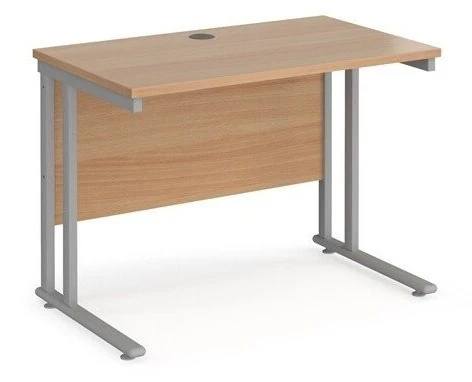 Dams Maestro 25 Rectangular Desk with Twin Cantilever Legs - 1000 x 600mm - Beech