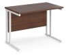 Dams Maestro 25 Rectangular Desk with Twin Cantilever Legs - 1000 x 600mm - Walnut