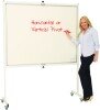 Spaceright Magnetic Mobile Pivot Writing White Boards - 1500 x 1200mm