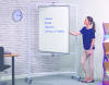 Spaceright Non-Magnetic Mobile Pivot Writing Whiteboards - 900 x 1200mm