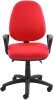 Gentoo Vantage 200 - 3 Lever Asynchro Operators Chair with Fixed Arms - Red