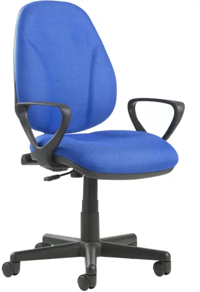 Dams Bilbao Operators Chair with Lumbar Support & Fixed Arms - Blue