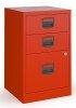 Bisley A4 Home Filer with 3 Drawers - Red