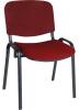 Teknik Conference Black Frame Fabric Chair - Burgundy