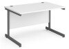 Dams Contract 25 Rectangular Desk with Single Cantilever Legs - 1200 x 800mm - White
