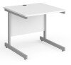 Dams Contract 25 Rectangular Desk with Single Cantilever Legs - 800 x 800mm - White