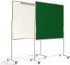 Spaceright Mobile Flip Chart Noticeboard - 1200 x 1200mm - Green