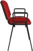 Dams Taurus Black Frame Stacking Chair with Arms - Pack of 4 - Red