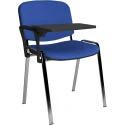 Dams Taurus Chrome Frame Stacking Chair with Writing Tablet
