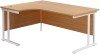 TC Twin Leg Corner Desk 1600 x 1200mm - Nova Oak