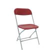 Spaceforme Zlite Straight Back Folding Chair - Burgundy