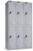 Probe Low Two Door Nest of Three Steel Lockers - 1210 x 305 x 460mm