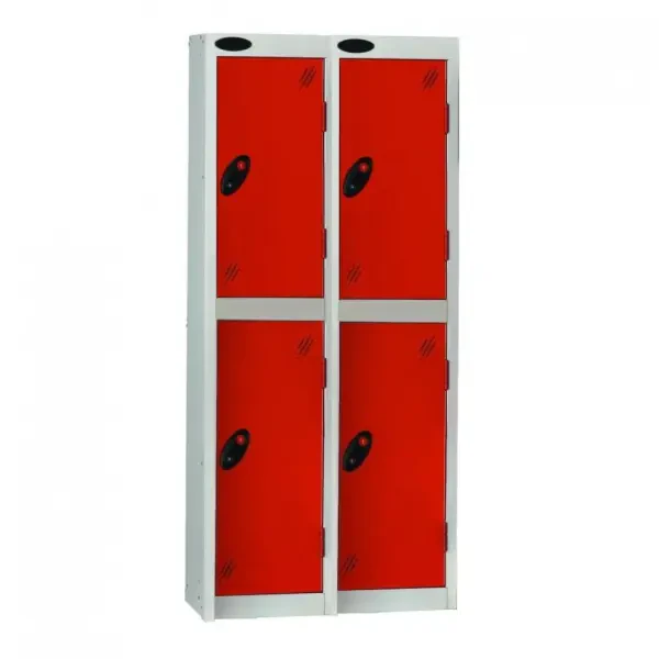 Probe Low Two Door Nest of Two Steel Lockers - 1210 x 305 x 460mm