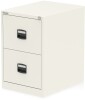 Dynamic Qube 2 Drawer Filing Cabinet - Chalk White