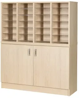 Willowbrook 24 Space Pigeonhole with Cupboard & Locks Wide