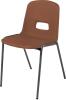 Reinspire GH20 Stacking Chair with Flint Grey Frame - Seat Height 350mm - Brown