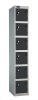 Probe Six Door Single Steel Lockers - 1780 x 305 x 460mm - Black (RAL 9004)