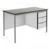 Metalliform Teachers 3 Drawer Fully Welded Frame Desk 1500 x 750mm - MDF Edge