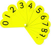 Edtech Pupil Number Fans - Pack of 10