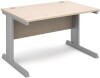 Dams Vivo Rectangular Desk with Cable Managed Legs - 1200mm x 800mm - Maple