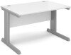 Dams Vivo Rectangular Desk with Cable Managed Legs - 1200mm x 800mm - White